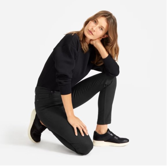 EUC Everlane Black High-Rise Skinny Jeans  Sz 27 - Picture 2 of 15